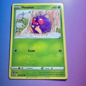 venonat - 001/195 (common) — pokemon: silver tempest